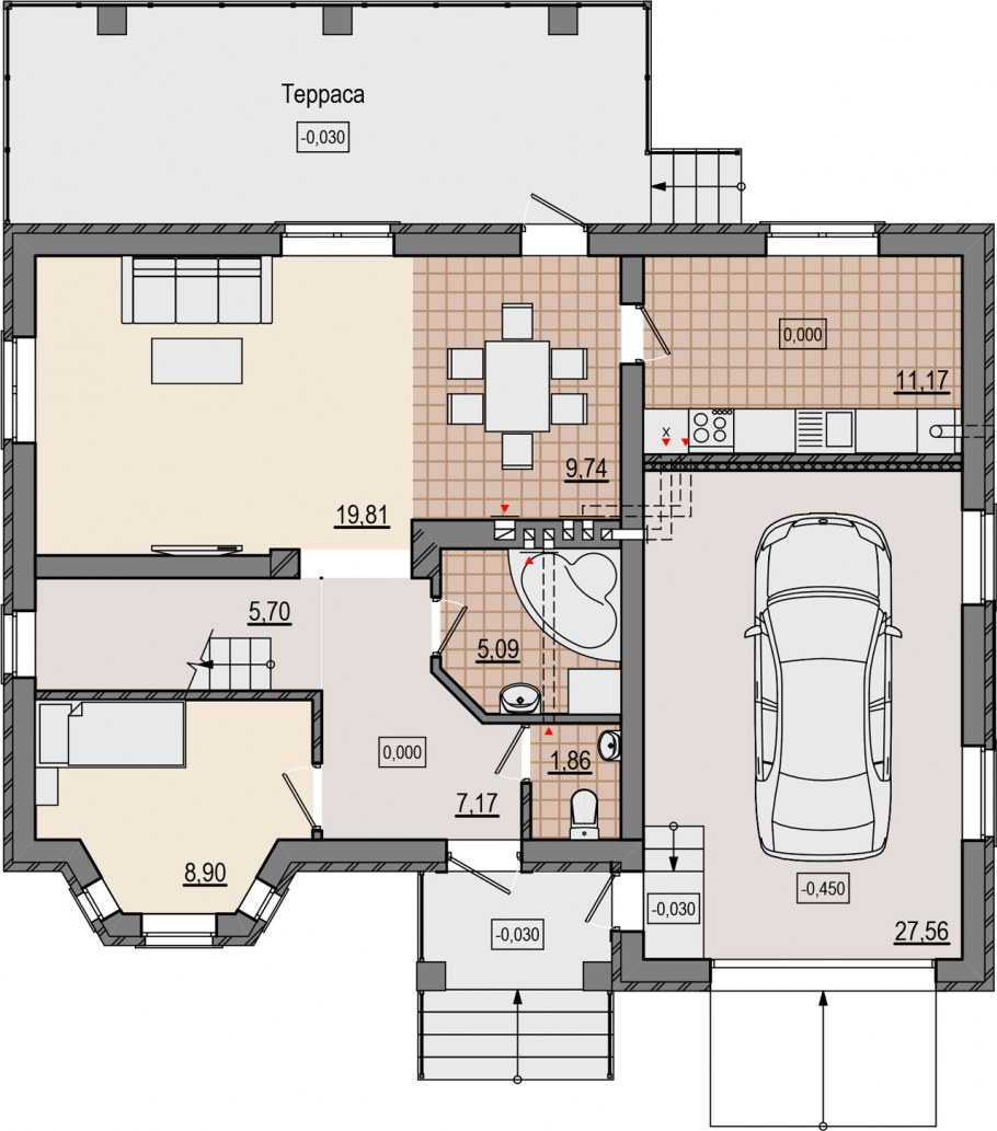 Планировка коттеджа