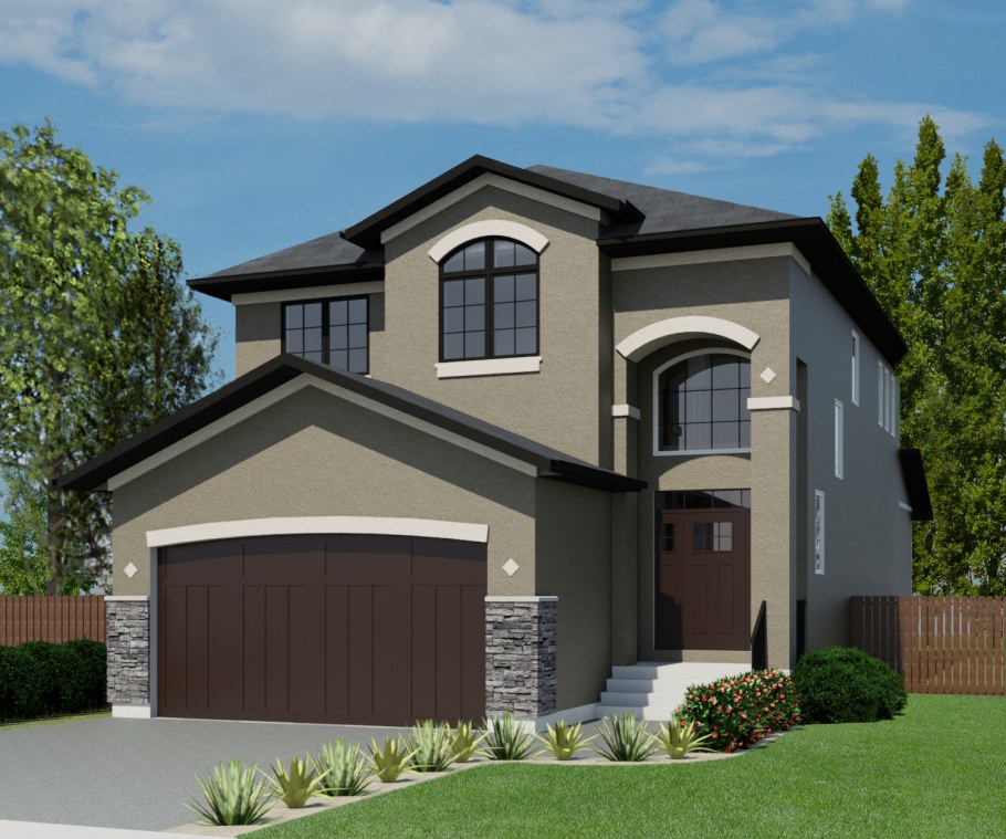 Двухэтажный дом с гаражом