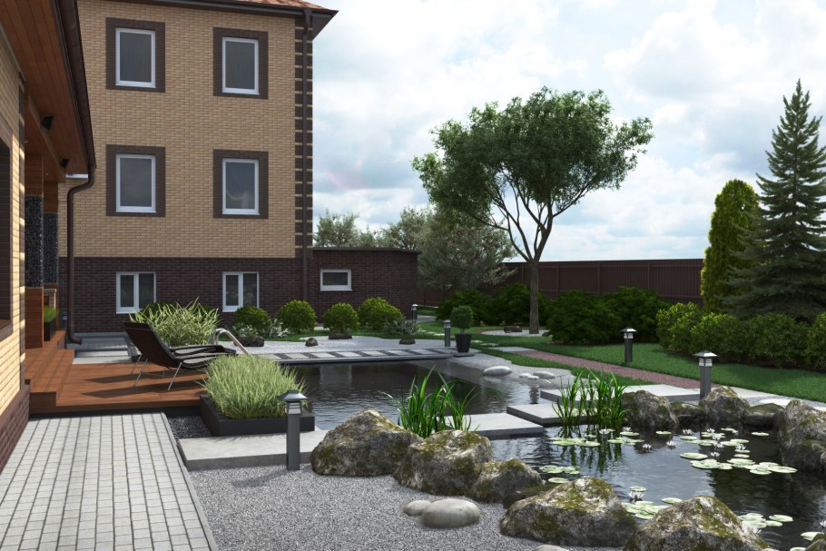 Благоустройство территории таунхауса