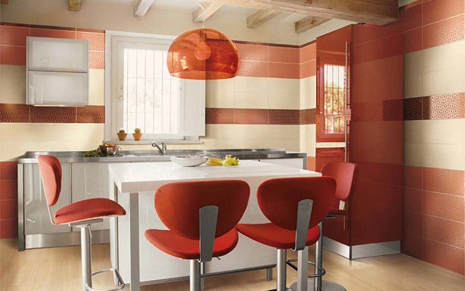 Кухни оранжевого цвета