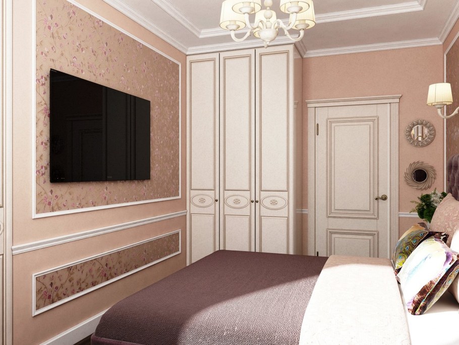 Багет в интерьере спальни