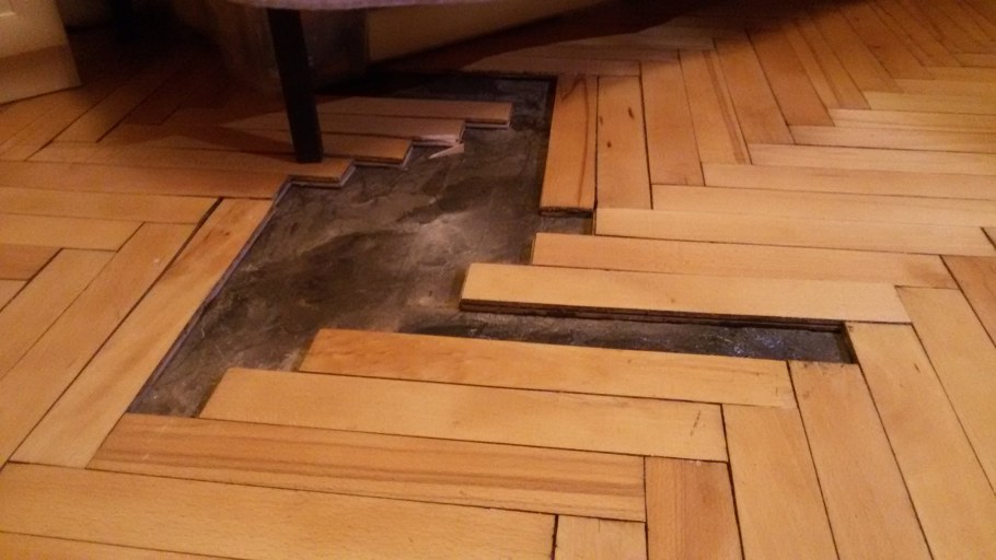 Укладка паркета палубой