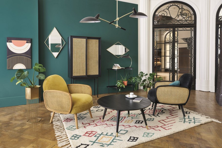 Арт деко зеленый интерьер