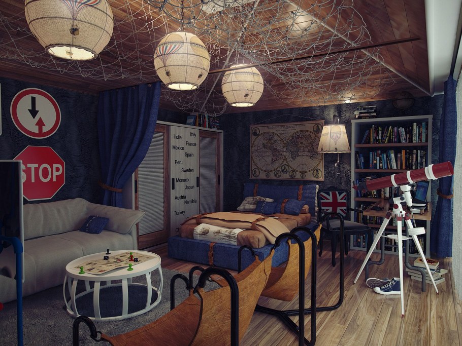 Интерьер в стиле путешествий