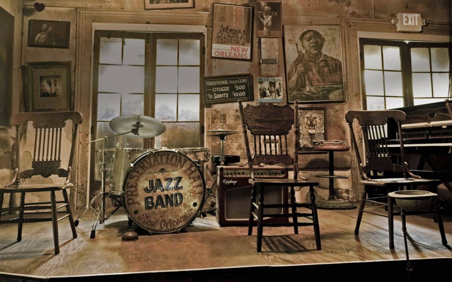 Обои Презервейшн Холл, джаз, США, новый Орлеан, интерьер