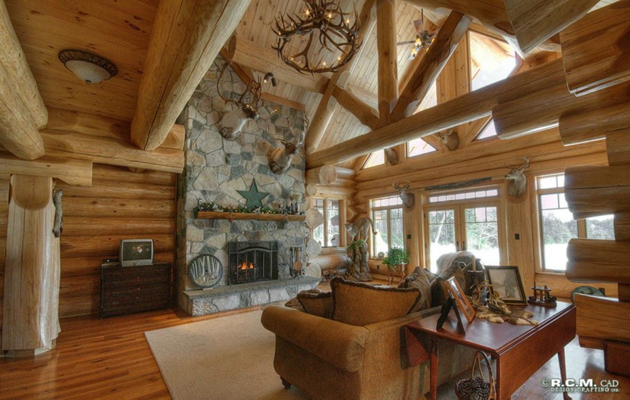 Дом из кедра интерьер