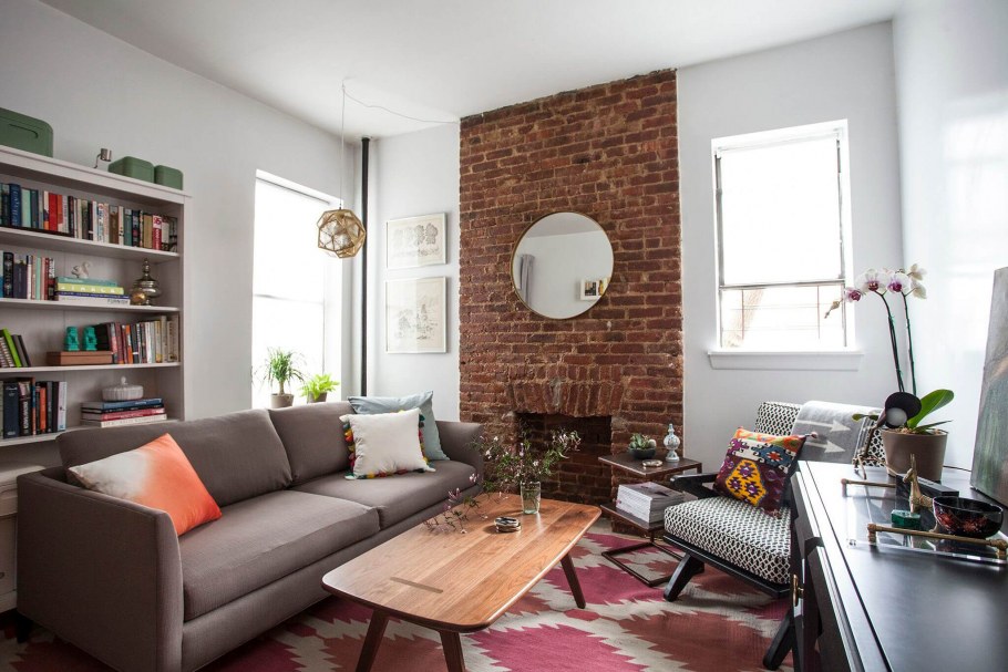 Скандинавский лофт красные кирпичи