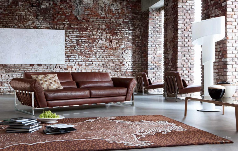 Мягкая мебель в интерьере лофт