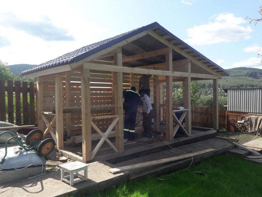 Кровля над террасой