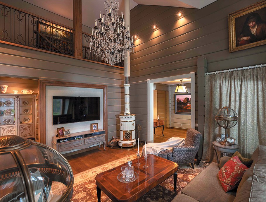 Дом Шале из клееного бруса интерьер