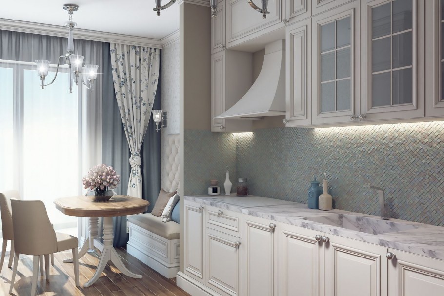 Кухни в стиле шебби Шик и Прованс