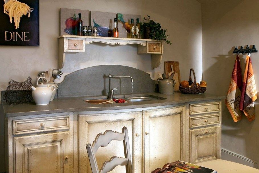 Кухонная мойка в стиле Прованс