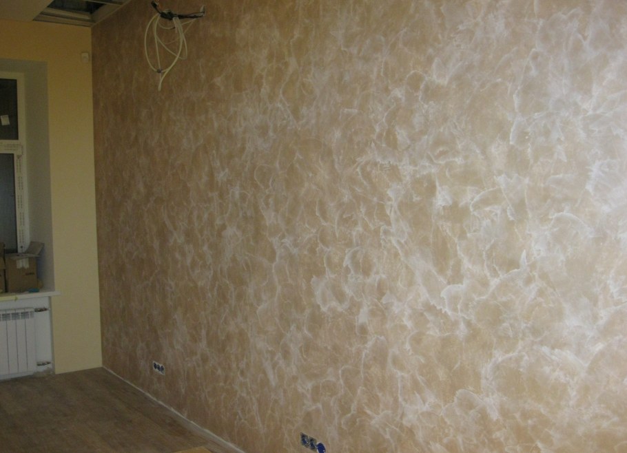 Фактурная декоративная краска для стен