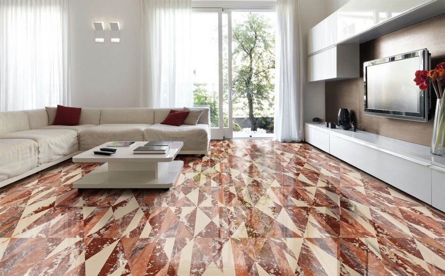 Глянцевый керамогранит в интерьере