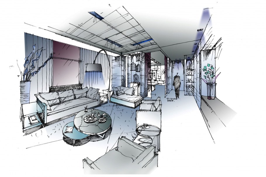 Рисунок для поступления на дизайнера интерьера