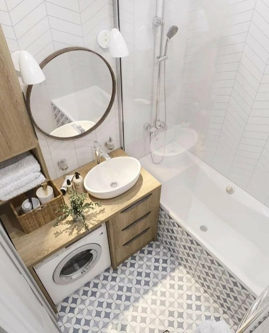 Салатовая ванная комната