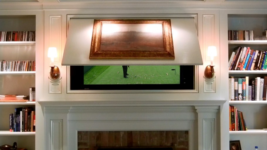 Скрытый телевизор в интерьере