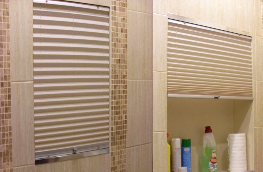 Дверцы жалюзийные в нишу санузла