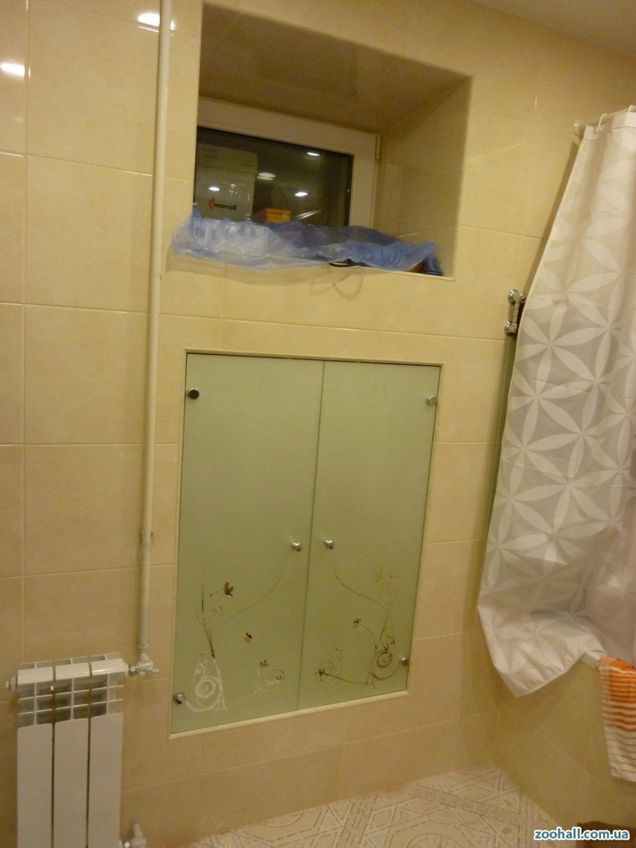 Стеклянные дверцы в нишу