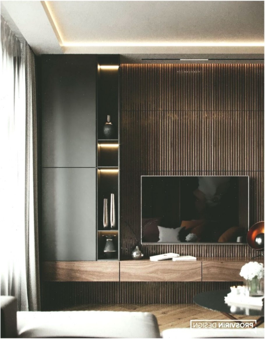 Шкаф в гостиную в современном стиле