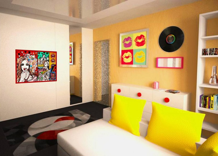 Комната в стиле поп арт
