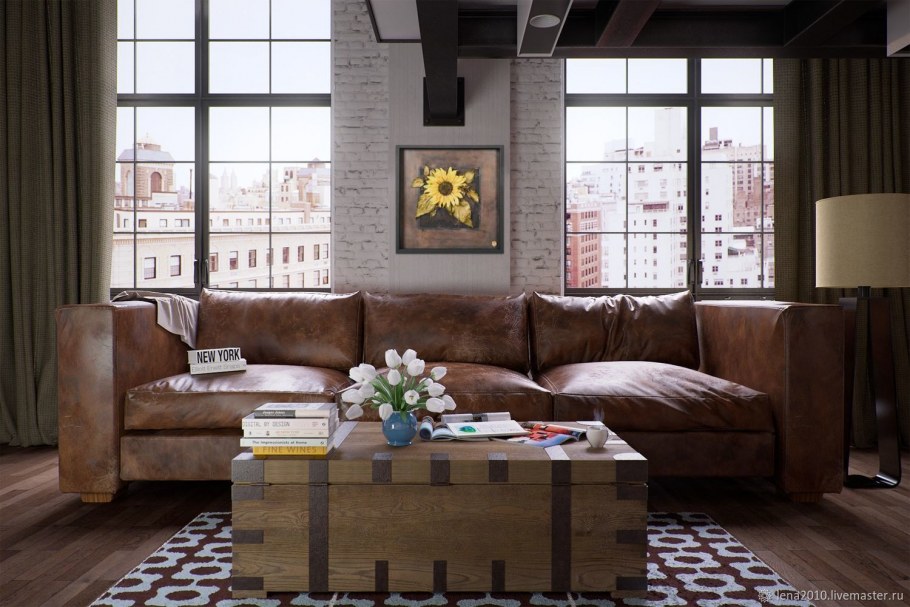 Диван в стиле лофт