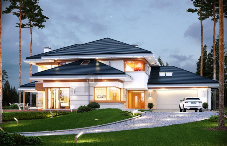 Загородный дом с гаражом