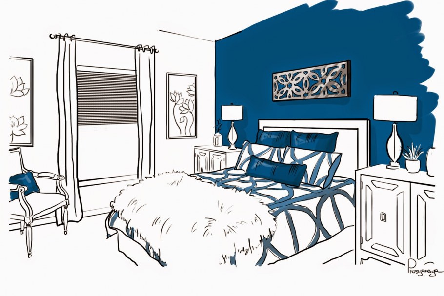 Спальня рисунок