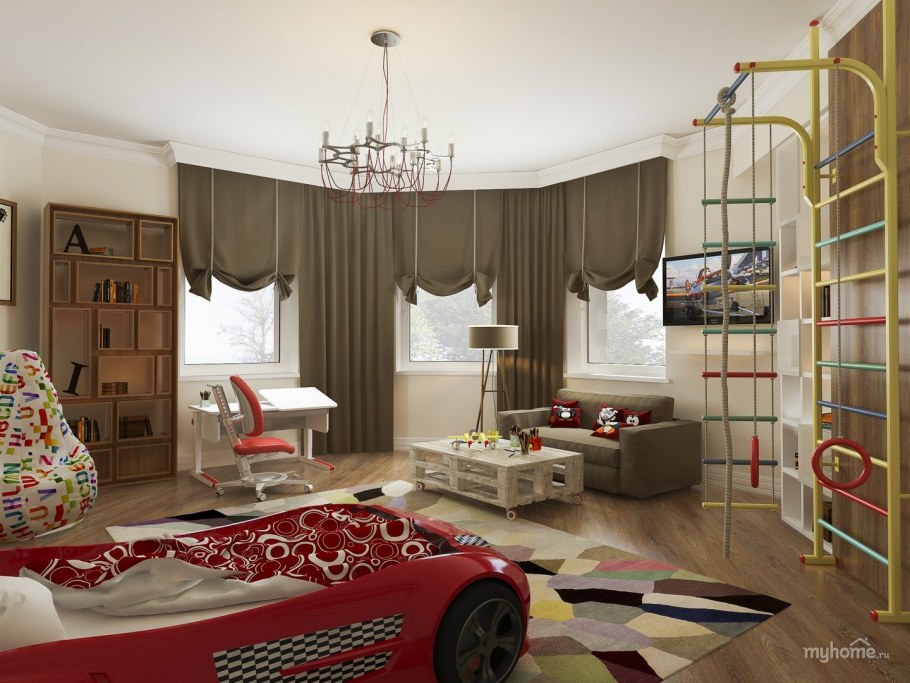 Дизайн комнаты для мальчика в особняке