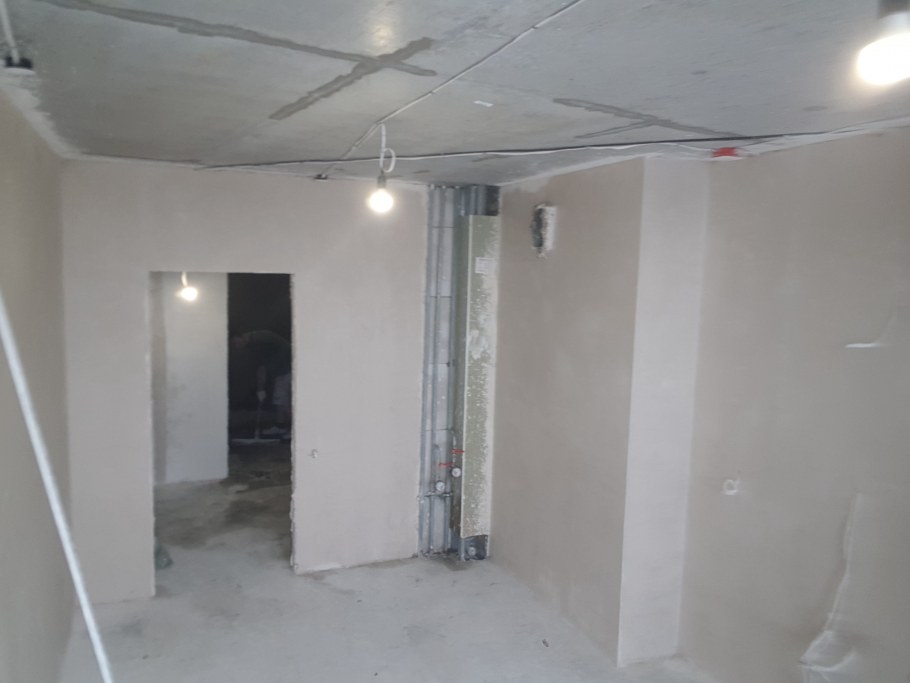 Механизированная штукатурка до и после