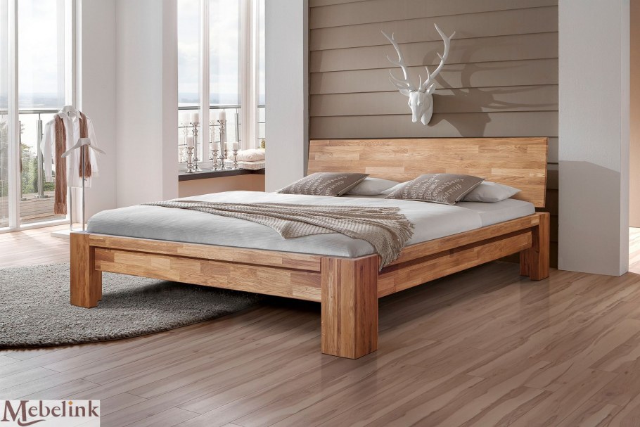 Кровать "Паула".массив дуба