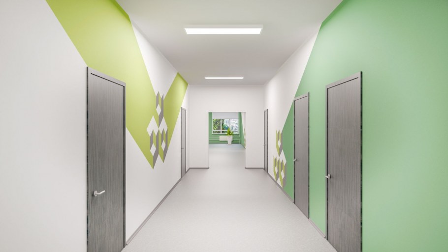 Учреждения культур фойе цвет оливковый интерьер