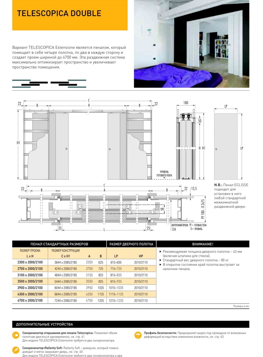 Раздвижные перегородки Фрамир