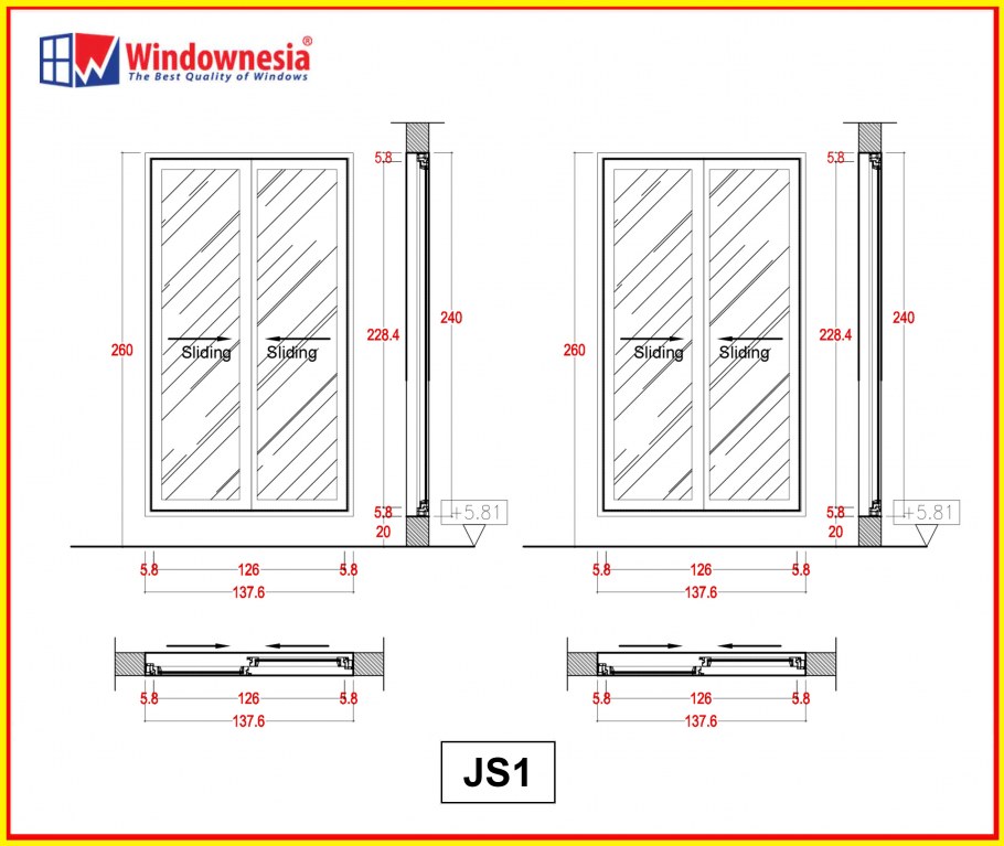 Дверной блок раздвижной двупольный