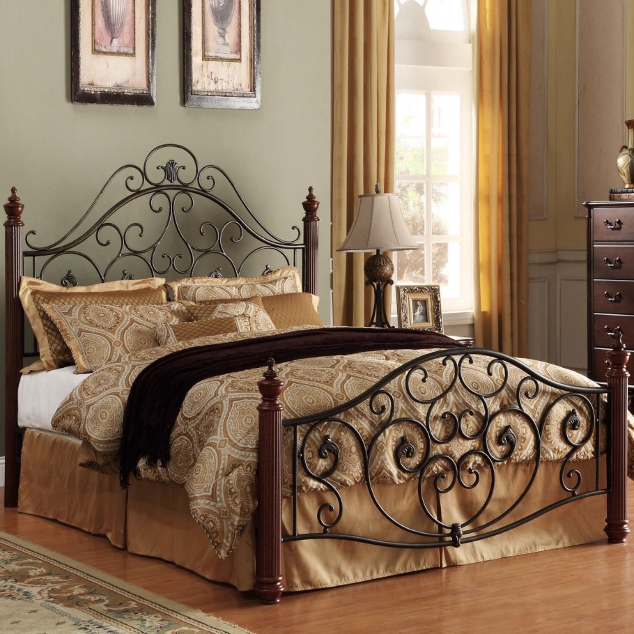 Кованая кровать икеа черная