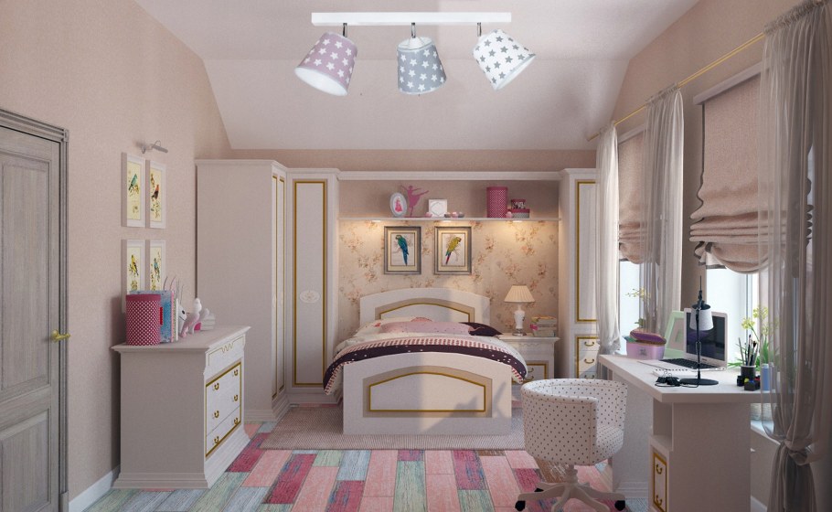 Проект спальни для девочки