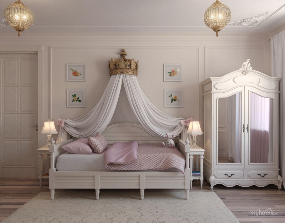 Детская кровать в классическом стиле