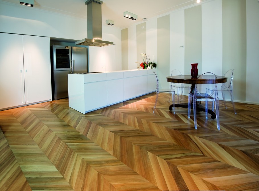 Ламинат елочкой в интерьере