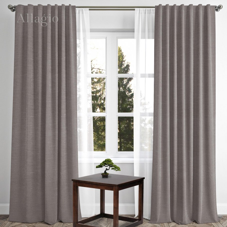 Блэкаут рогожка Ровена серый