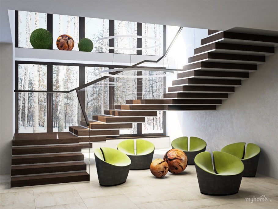 Динамичная композиция в интерьере