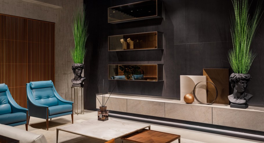 Ассиметричный интерьер