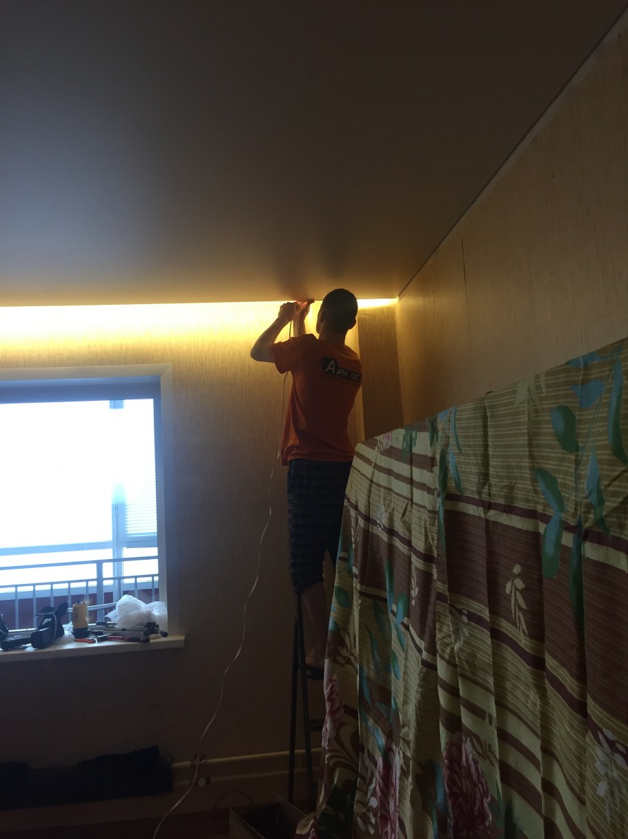 Натяжные потолки с пионами