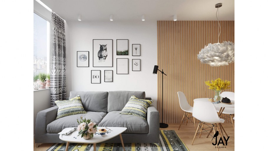 Белый кирпич в интерьере Сканди