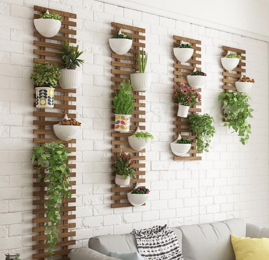 Настенные полки для цветов