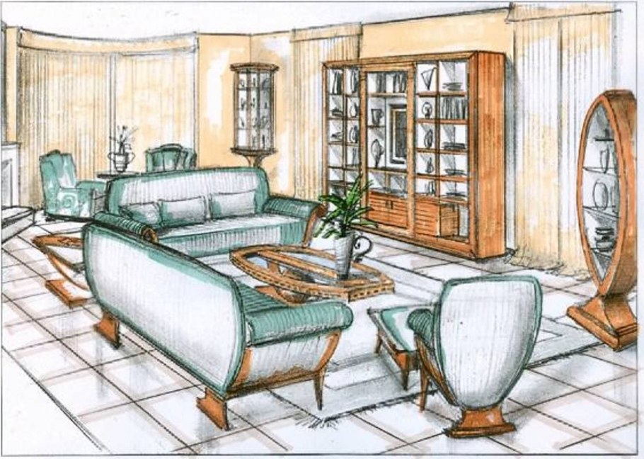 Эскизы интерьера для технологии