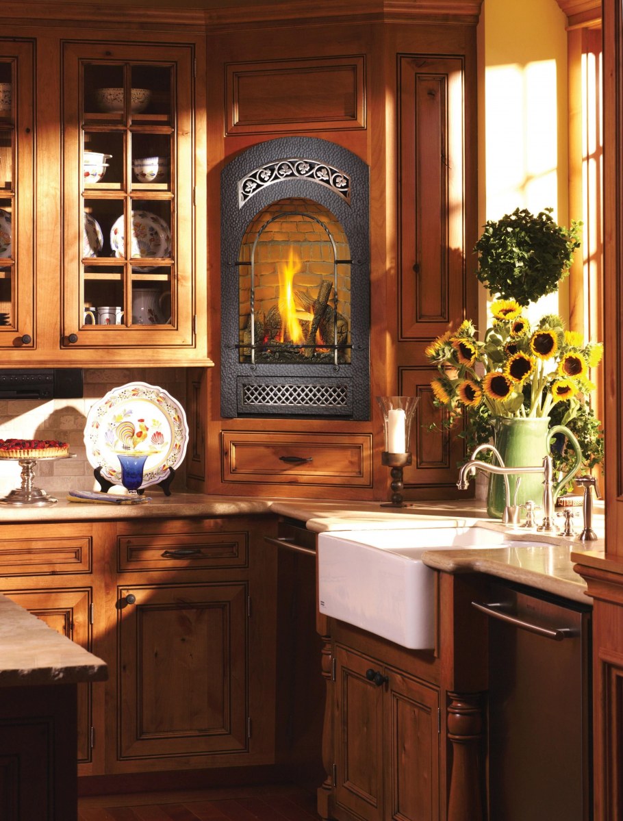 Камин барбекю в доме