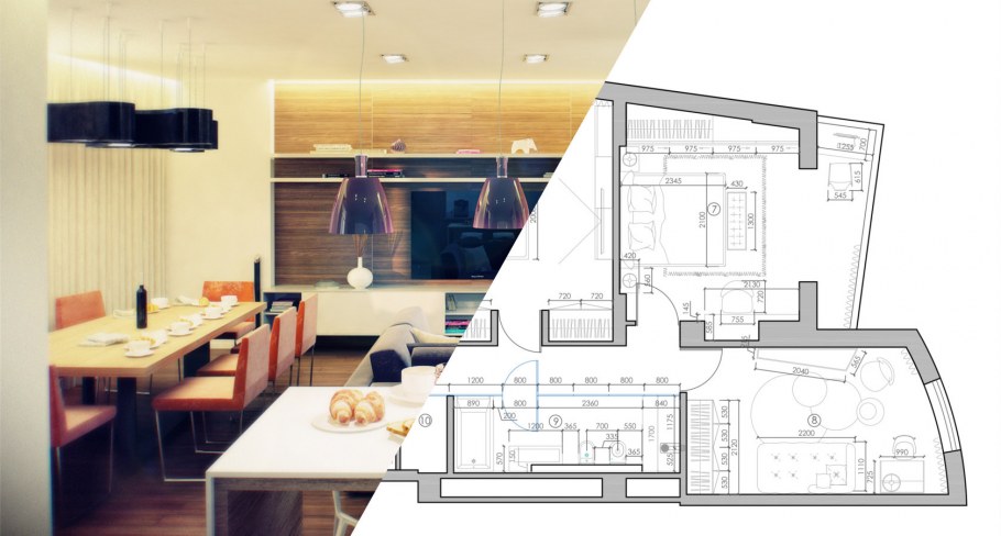 Дизайн проект гостиной