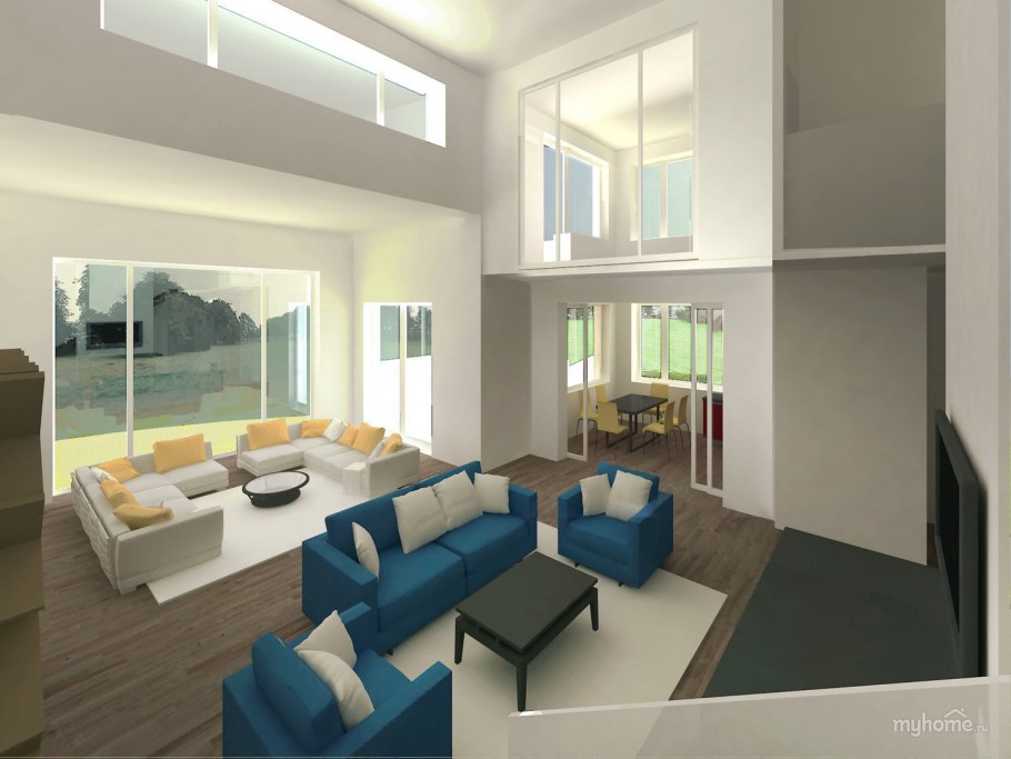 3d планировка коттеджа