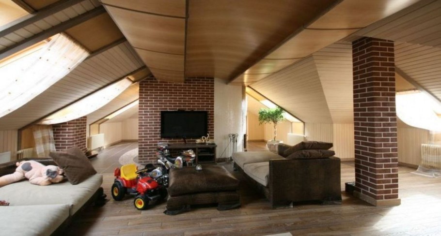 Вальмовая крыша с мансардой