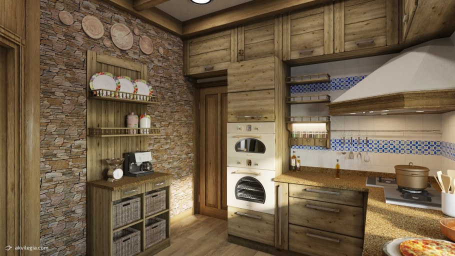 Кухонный гарнитур в стиле Шале